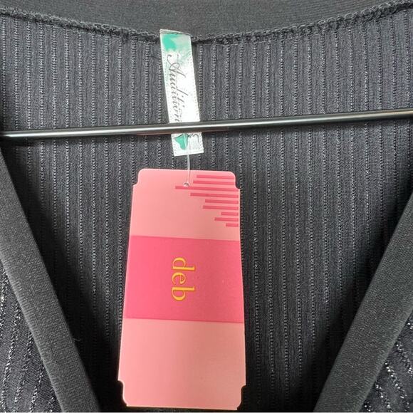 NWT Y2K Deb Auditions Black Sparkly Ribbed Dress 2X Plus Size Formal NOS - Picture 3 of 7